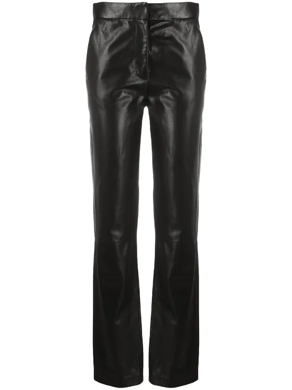 skinny fit leather trousers