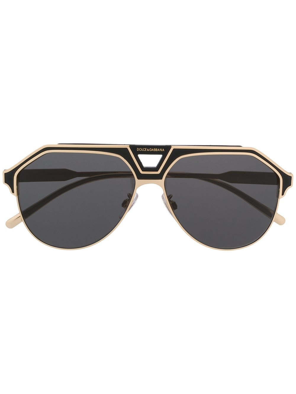 Shop Dolce & Gabbana Pilot-style Sunglasses In Black