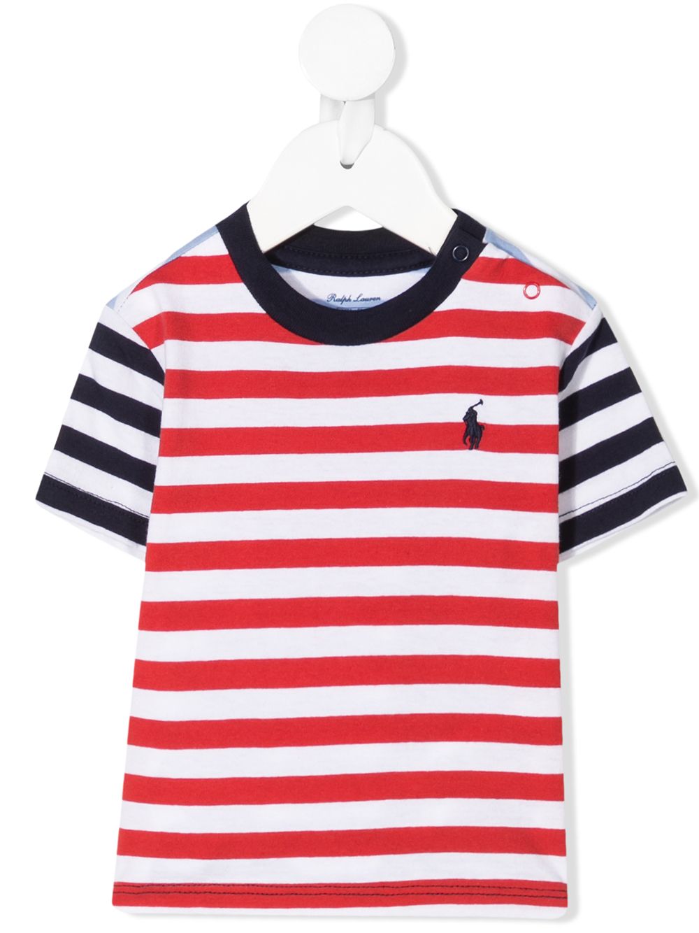 фото Ralph lauren kids полосатая футболка с логотипом