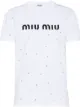 Image 1 of Miu Miu logo rhinestone T-shirt