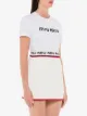 Miu Miu logo rhinestone T-shirt