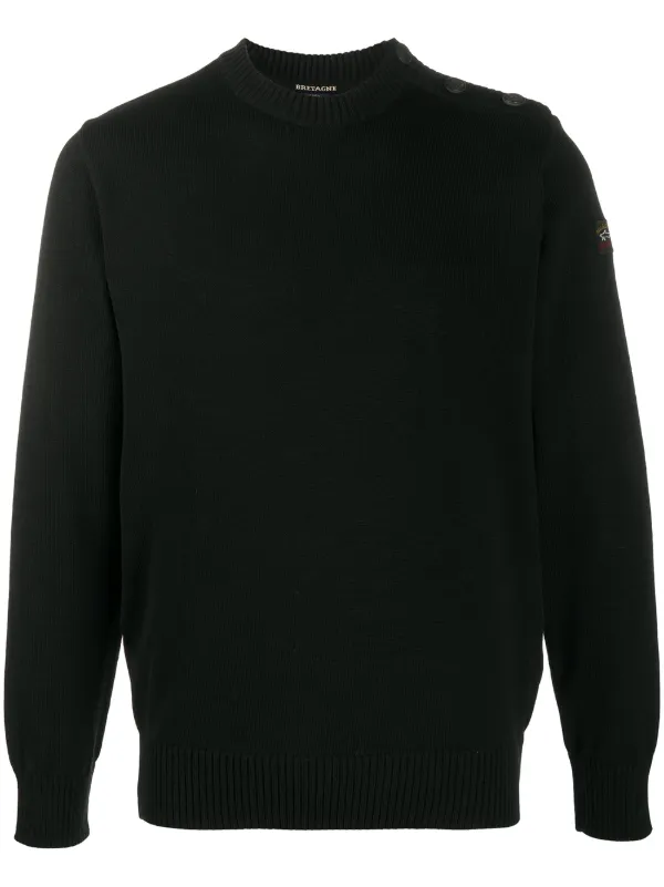 Black sweater round neck best sale