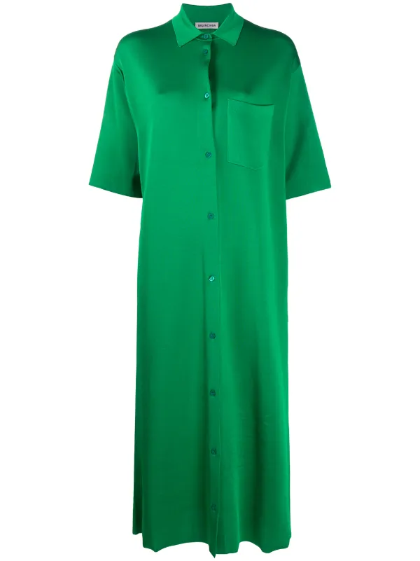 balenciaga green dress