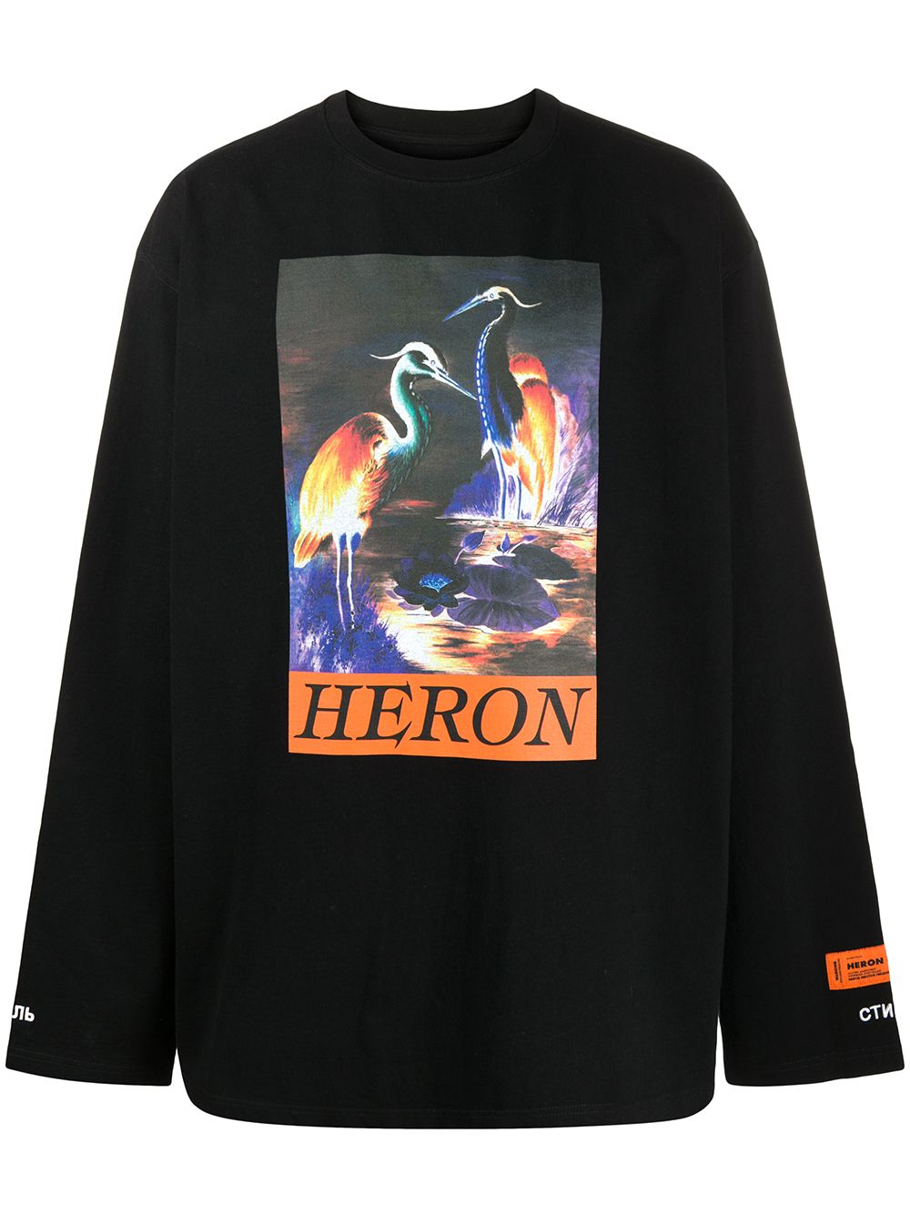 фото Heron preston футболка оверсайз с графичным принтом