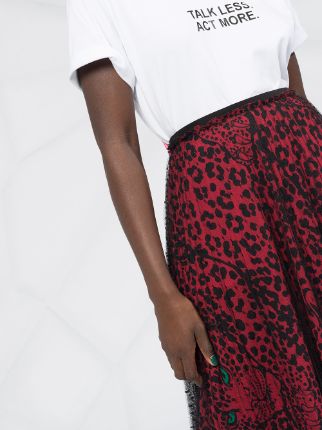 high-waisted leopard-print skirt展示图