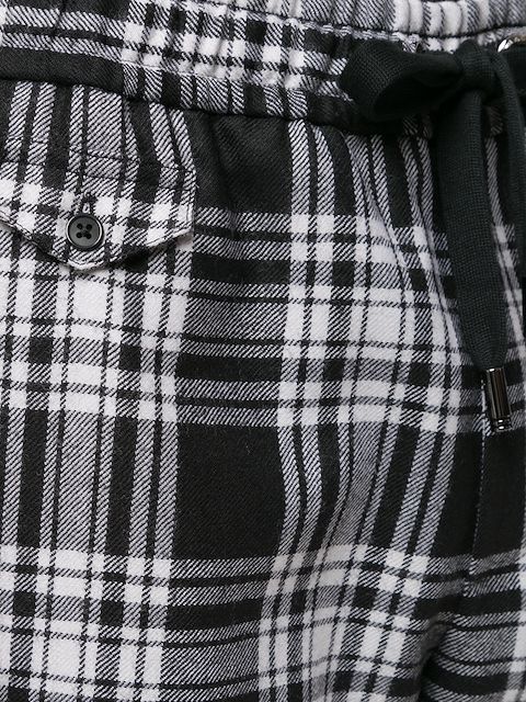 checked track pants