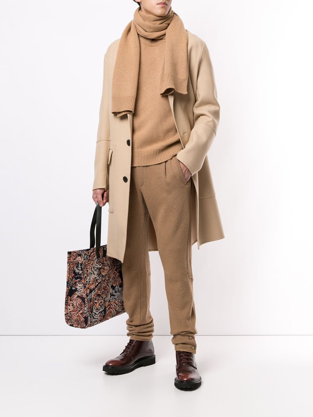 Shop Dolce & Gabbana Pleat-detailing Wool Trousers In Brown