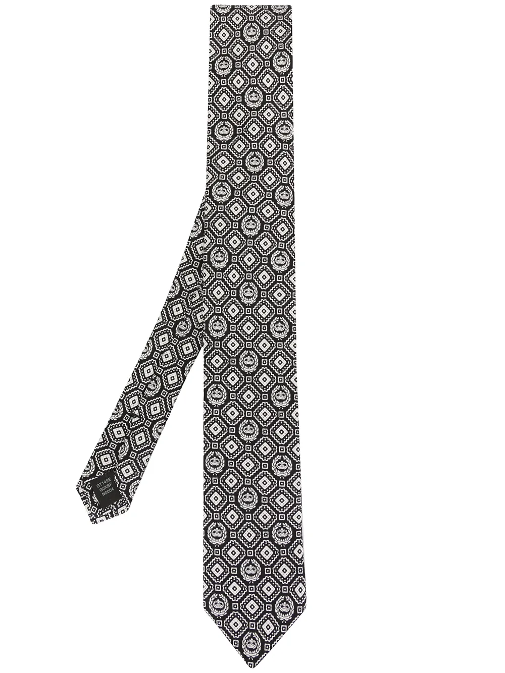 

Dolce & Gabbana corbata con estampado geométrico - Negro