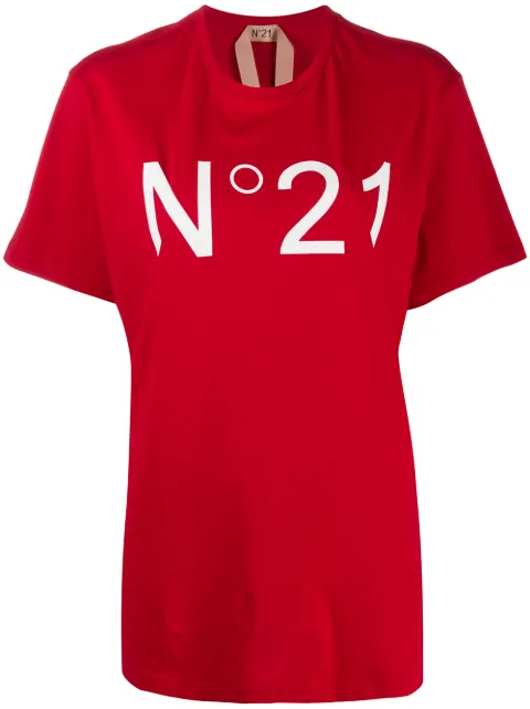 Nº21 oversized logo print T-shirt