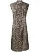 Image 1 of GANNI leopard-print sleeveless shirt dress