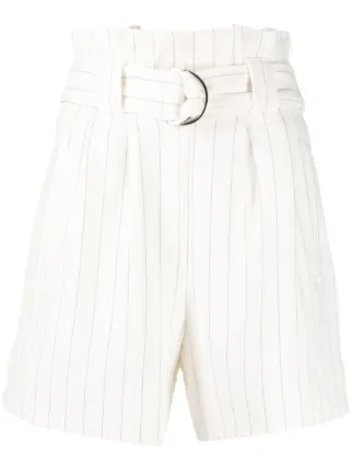 GANNI Pinstripe Paperbag Shorts - Farfetch