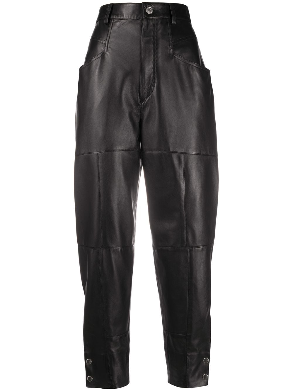 ISABEL MARANT Xiamao high-waisted Leather Trousers - Farfetch