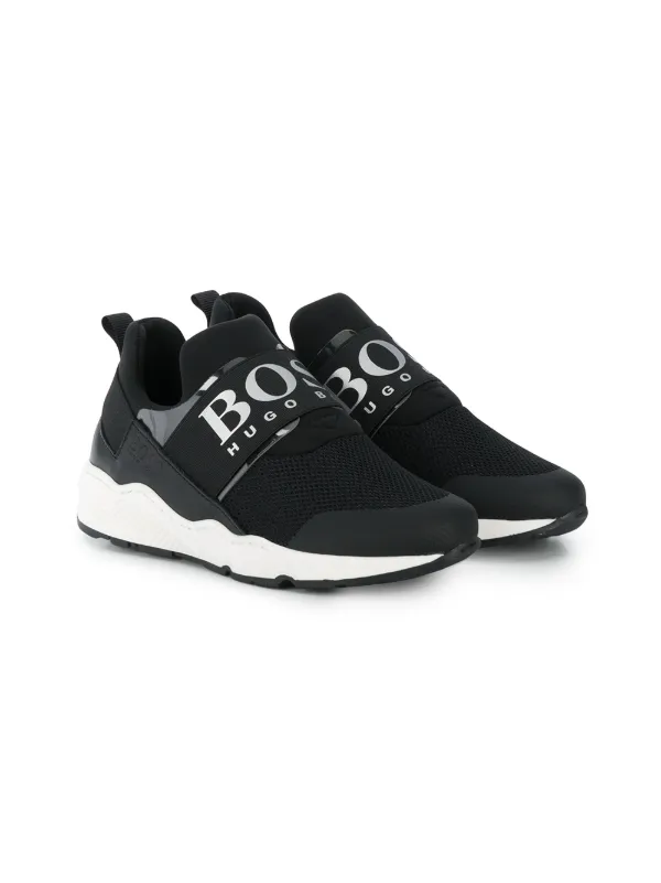 boss logo print trainers