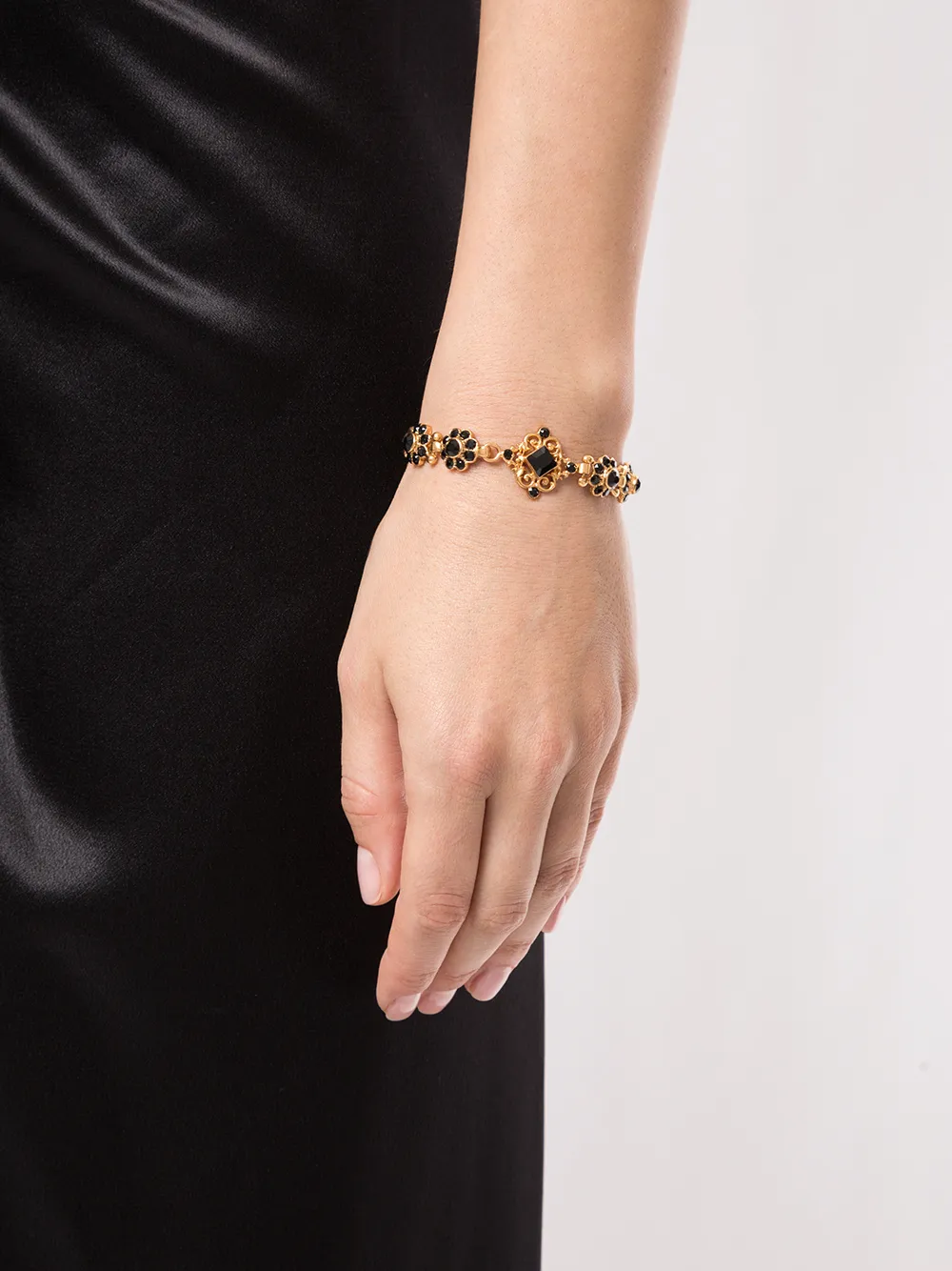 Dolce & Gabbana Armband verfraaid met stras - Zwart