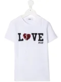 MSGM Kids embellished-logo T-shirt - White