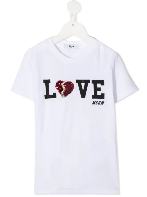 MSGM Kids playera con logo y detalles