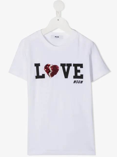 MSGM Kids embellished-logo T-shirt