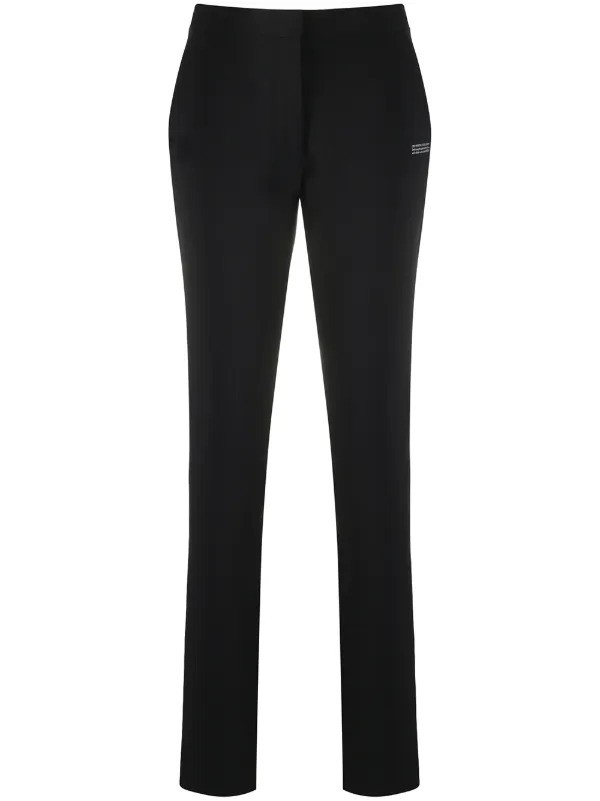 white slim fit trousers