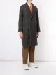 SOLID HOMME single-breasted plaid coat