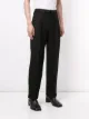 SOLID HOMME belted straight leg trousers
