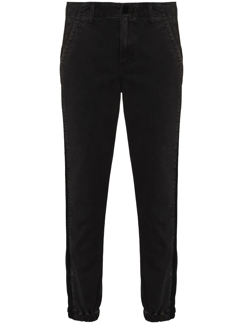 

PAIGE Mayslie velvet-stripe tapered jeans - Black