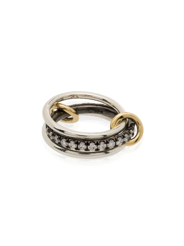 Spinelli Kilcollin Petunia Stacked Diamond Ring in Silver