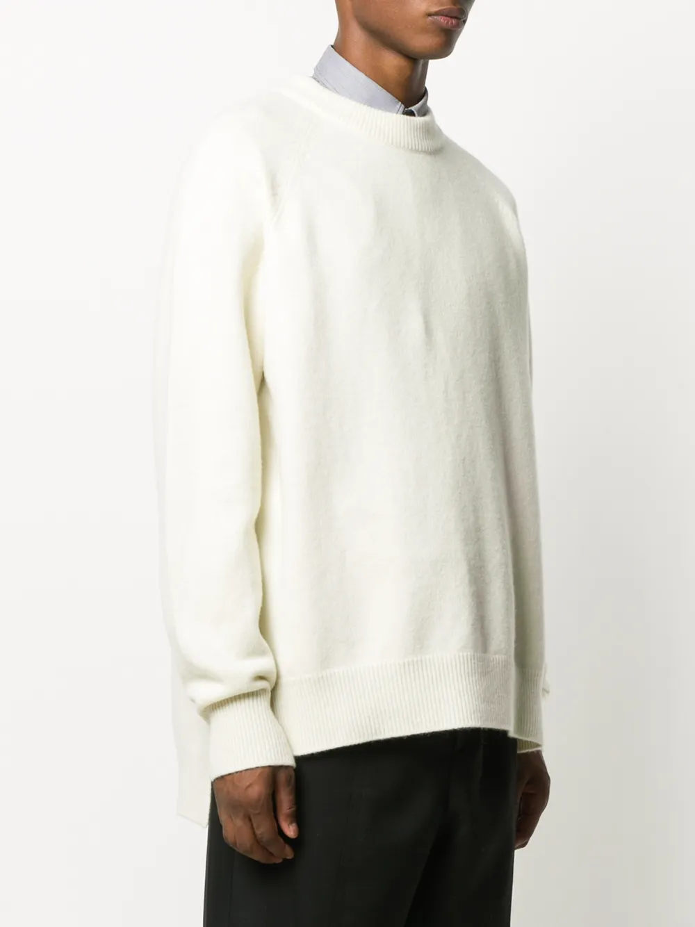 Jil Sander high low Hem Knitted Sweater Farfetch Jil Sander high low Hem Knitted Sweater Farfetch