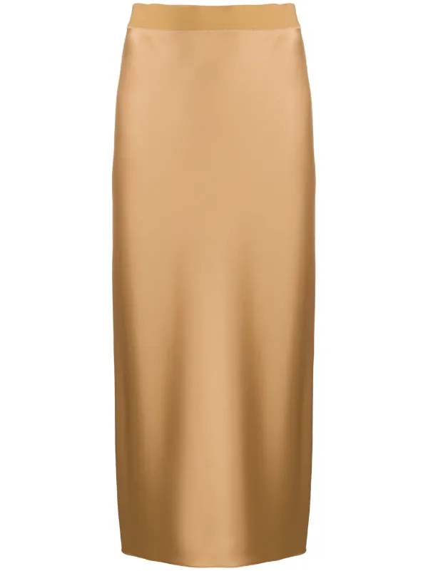 gold slip skirt