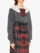 Miu Miu crochet tartan collar jumper