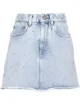 Image 1 of Miu Miu Iconic crystal-embellished denim skirt