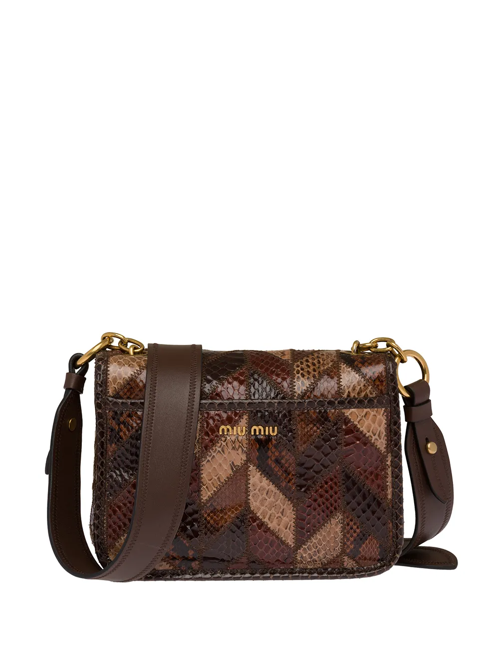 Miu Miu Ayers Patchwork Shoulder Bag Farfetch