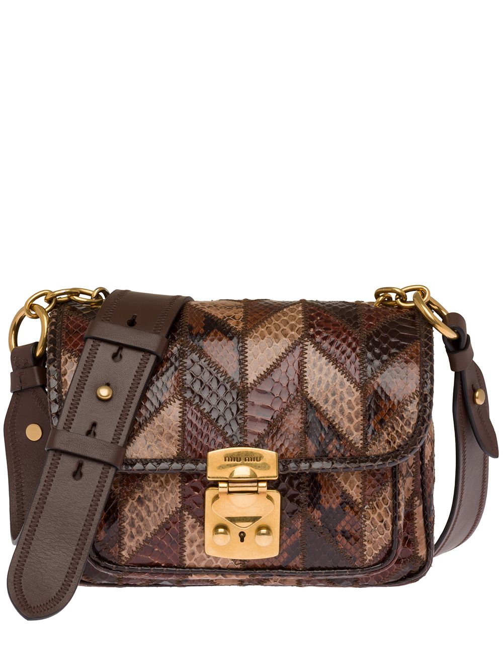 Miu Miu Ayers Patchwork Shoulder Bag - Farfetch