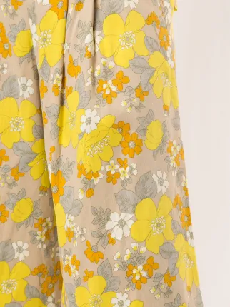 cropped flare floral trousers展示图