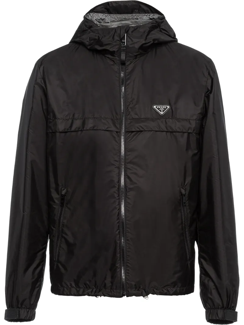 Click to view more detailed imagery on our partner's website Prada Re-nylon Blouson Jacket In Black