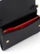 Prada triangle logo strap wallet