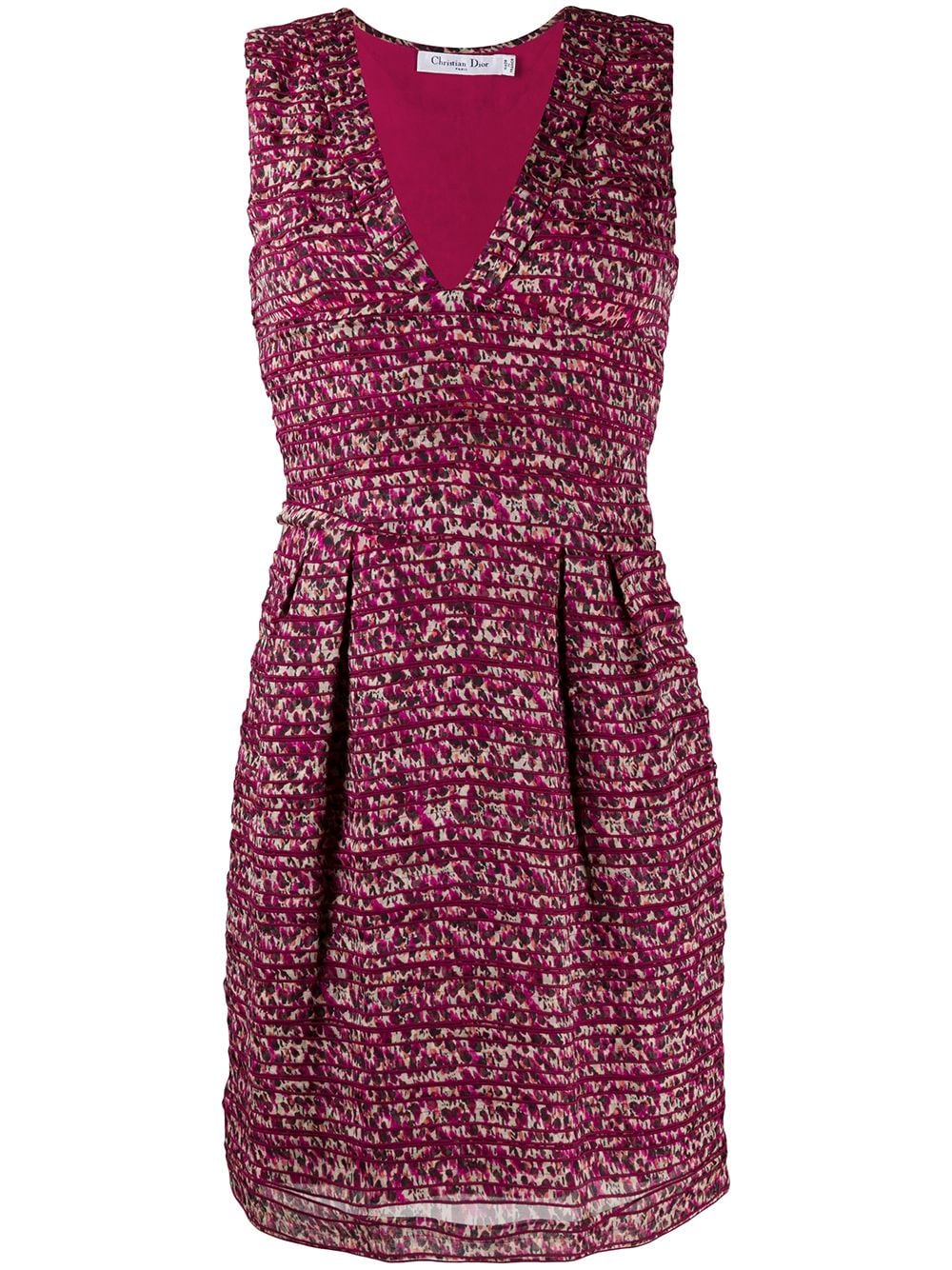 Pre-owned Dior  Abstract Print Dress In Pink