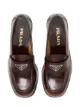 Prada logo plaque square-toe loafers