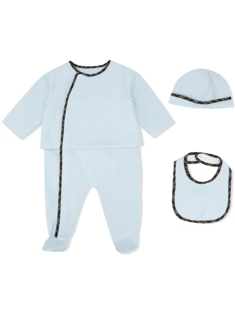 Fendi Kids FF-trim three-piece set