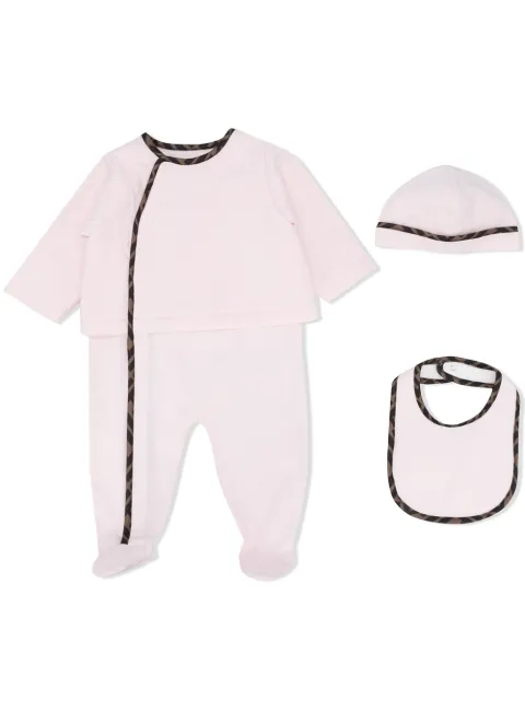 Fendi Kids FF-trim three-piece set 