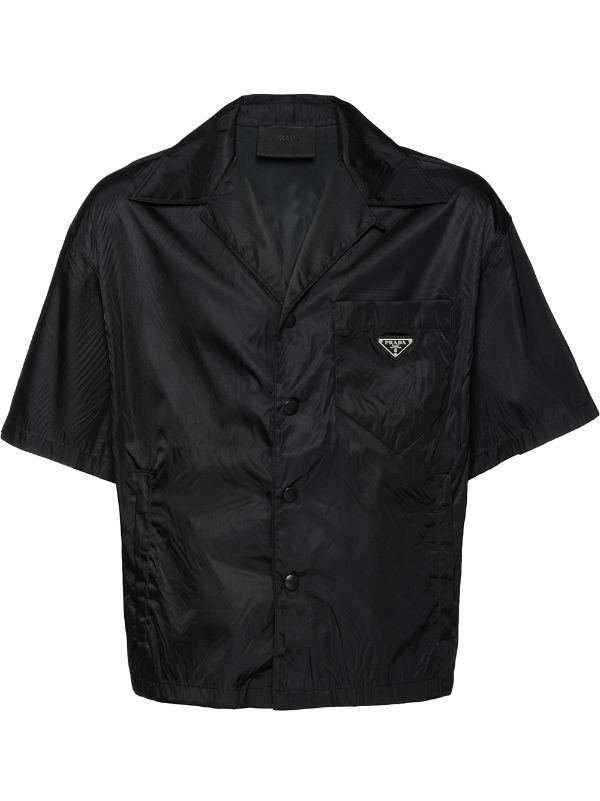 Shop Prada cropped shell shirt with Express Delivery - FARFETCH