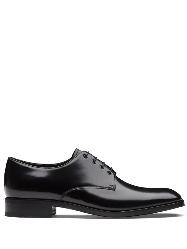 prada brushed leather oxford shoes