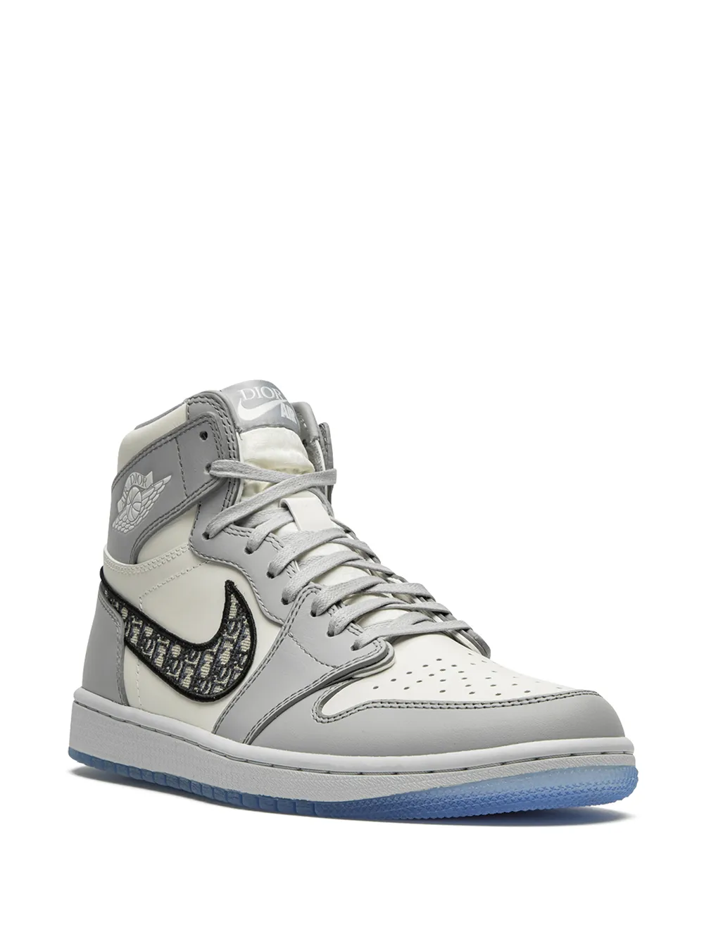 Shop Jordan X Dior Air  1 Retro High Sneakers In White