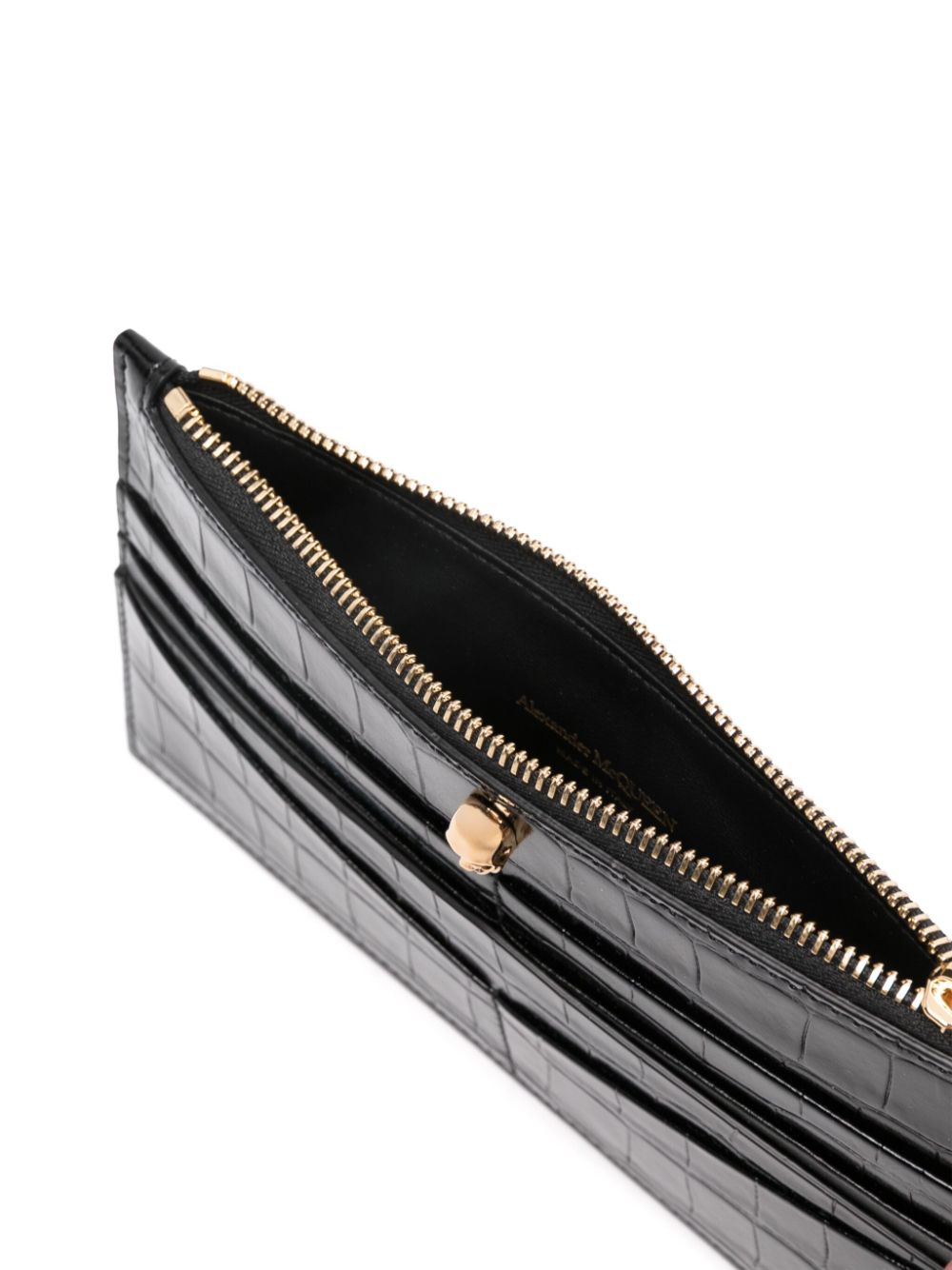 Alexander McQueen skull-stud cardholder Women