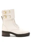 Sarah Chofakian leather Sarah combat boots - Neutrals