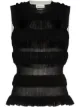 Image 1 of Molly Goddard semi-sheer ruffle panel top
