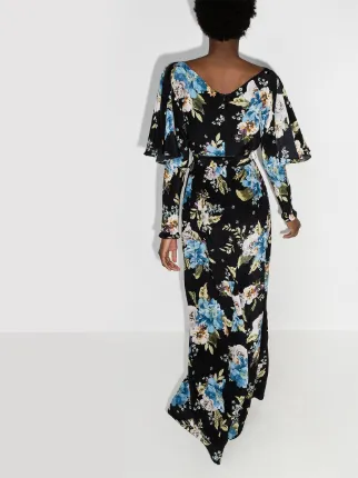 Jude floral-print silk maxi dress展示图