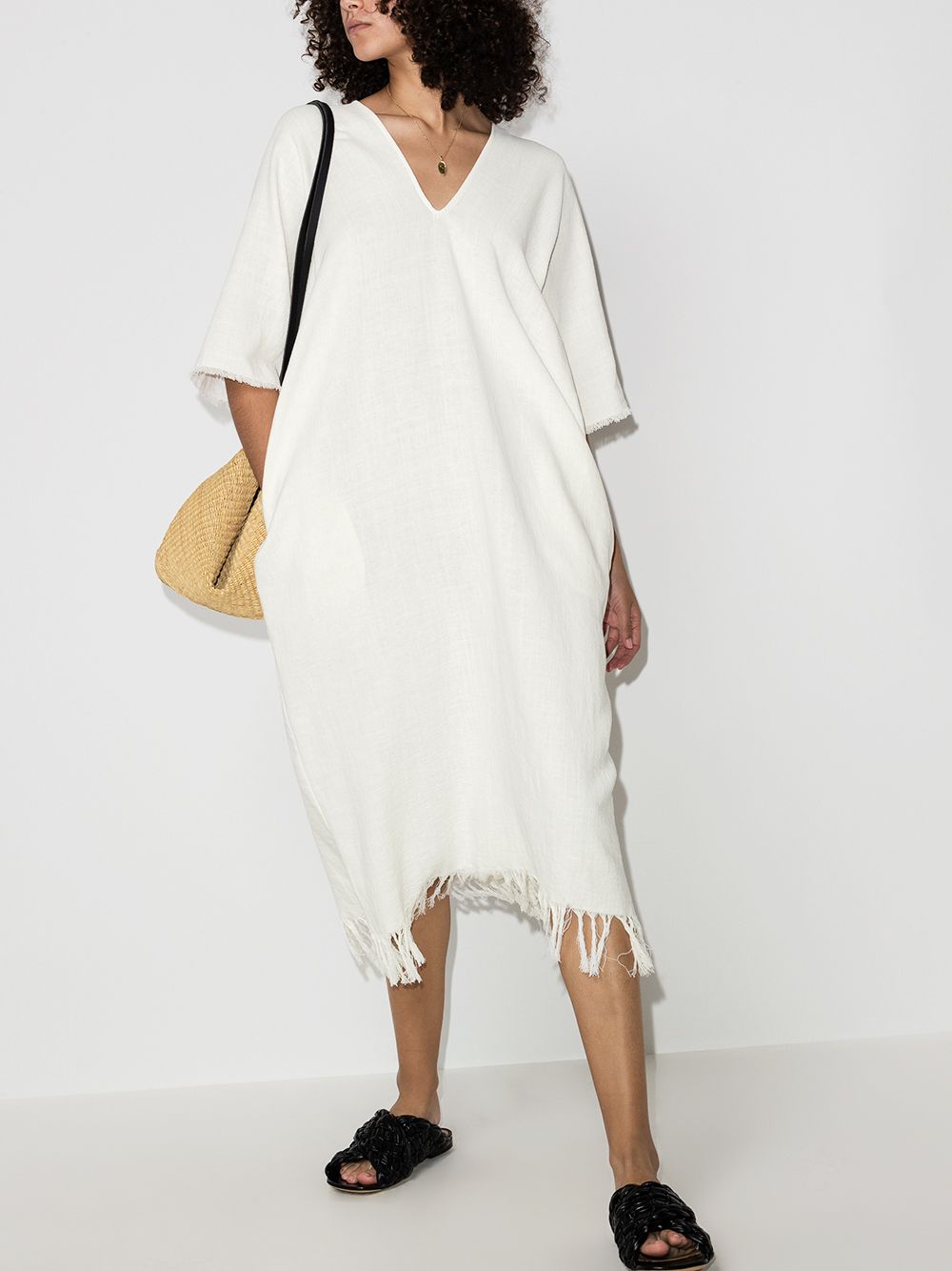 фото Missing you already oversized v-neck midi dress