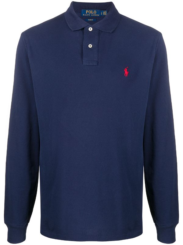 Ralph Lauren Long-sleeved Polo Shirt - Blue