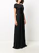 Peserico pleated satin gown