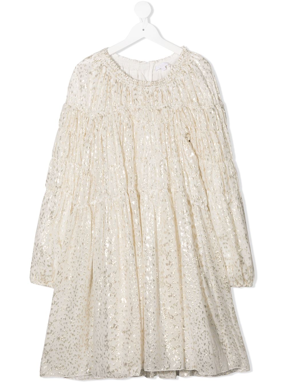 фото Chloé kids платье с эффектом металлик